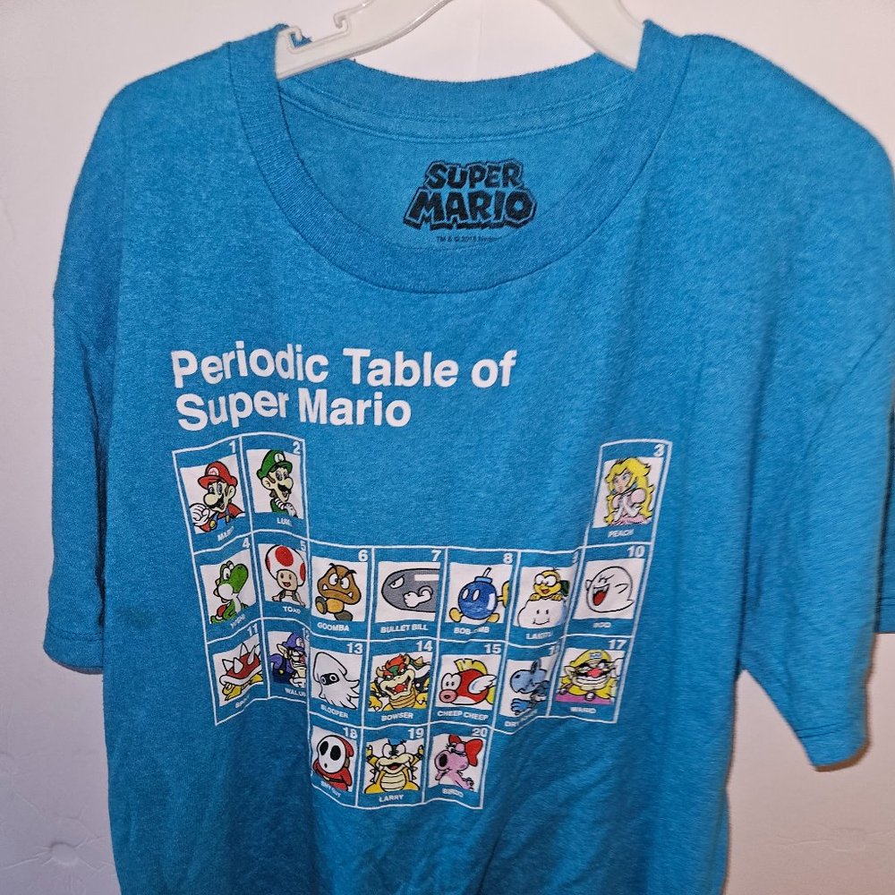 Boys Blue Super Mario T Shirt Size L
